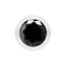 Kugel transparent mit Kristall schwarz