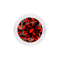 Sfera trasparente con cristallo rosso
