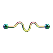 Barbell colored zig zag with two balls