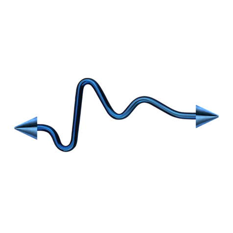 Barbell blu scuro battito cardiaco con due coni