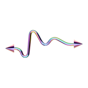 Barbell colored heartbeat with two cones