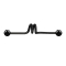 Barbell black twister con due palline