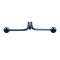 Barbell dark blue twister with two balls