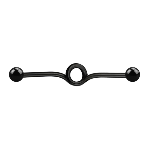 Barbell black bow with two balls