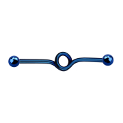 Barbell dark blue bow with two balls