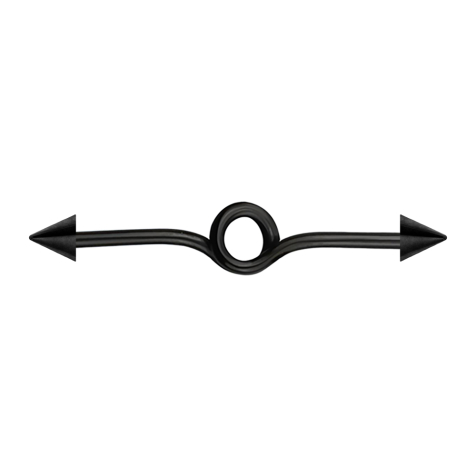 Barbell black loop with two cones