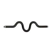 Barbell-Stab schwarz zig zag