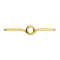 Barbell bar gold-plated loop