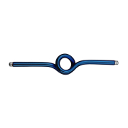 Barbell bar dark blue bow