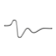 Barbell-Stab silber Herzschlag