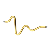 Barbell-Stab vergoldet Herzschlag