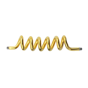 Barbell bar gold-plated coil