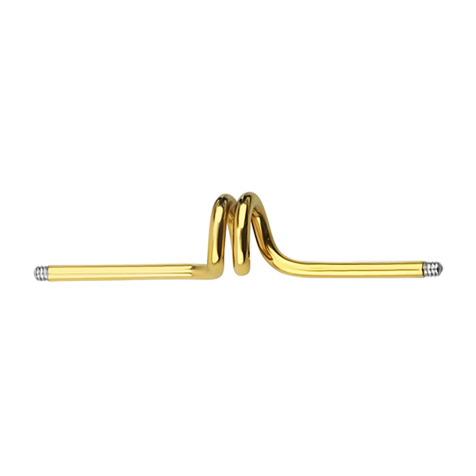 Barbell-Stab vergoldet twister