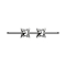 Barbell bar silver with two cone balls