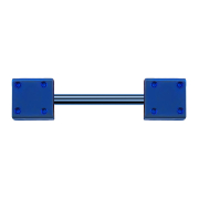 Micro barbell dark blue with cube