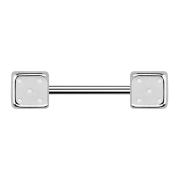 Micro barbell silver with cube