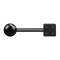 Barbell black with ball and cube