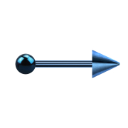 Micro barbell dark blue with ball and cone