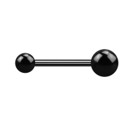 Micro Barbell noir avec deux boules
