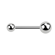 Micro barbell silver with two balls