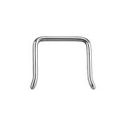 Anneau septum U coudé argent