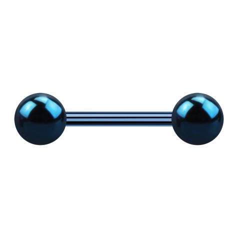 Barbell dark blue with two balls