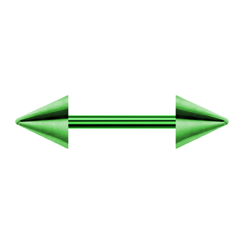 Micro Barbell verde con due coni