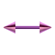 Micro barbell purple with two cones