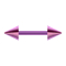 Micro Barbell violett mit zwei Cones