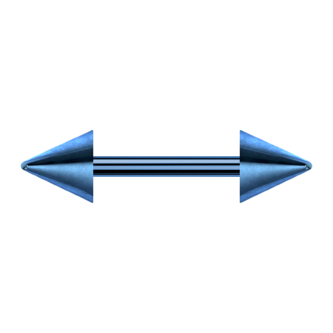 Barbell blu scuro con due coni