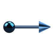 Micro barbell dark blue with ball and cone