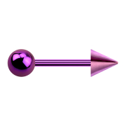 Micro Barbell violett mit Kugel und Cone