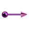 Micro barbell purple with ball and cone