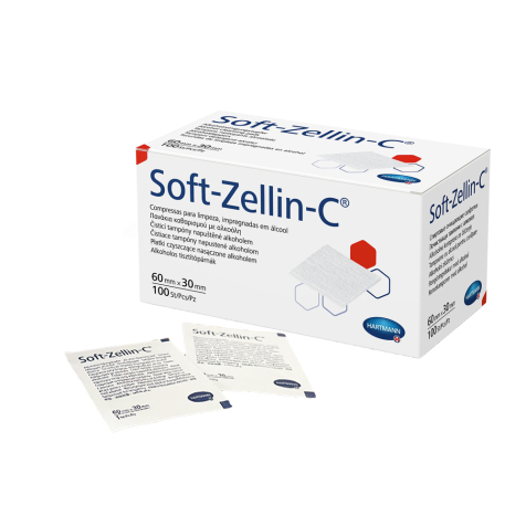 Soft-Zellin-C Alkoholtupfer 60x30 mm