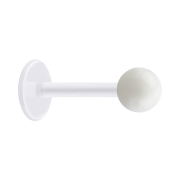Micro labret transparent with white ball