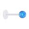 Micro Labret transparent avec boule bleu clair transparent