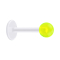 Micro labret transparent with ball green transparent