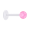 Micro labret transparent with ball pink transparent