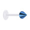 Micro Labret transparent mit Cone dunkelblau