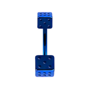 Banane dunkelblau mit zwei Würfel