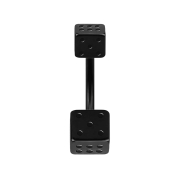 Banane noire avec deux cubes