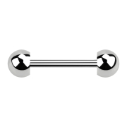 Barbell silver with two hemispheres