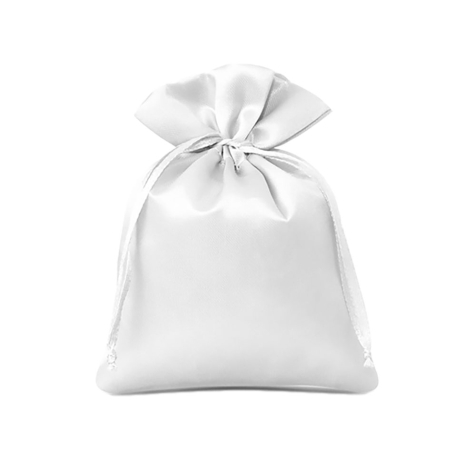 Satin bag white