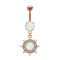 Banana rose gold with yacht wheel and opal pendant