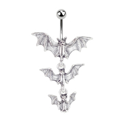 Banane argent avec pendentif trois vampires gothiques