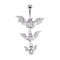 Banane argent avec pendentif trois vampires gothiques
