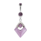 Banane argent avec pendentif améthyste