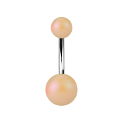 Banane silber mit zwei Kugeln Perglanz matt creme