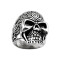 Ring decorated with a silver sugar skull