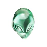 Flared plug made of Pyrex glass Alien